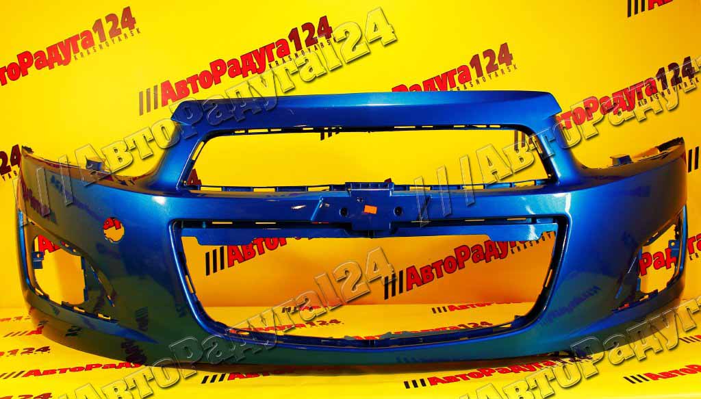 Фотография Бампер передний Chevrolet Aveo, Шевроле Авео (2011-) (T300) Boracay Blue (GQM)