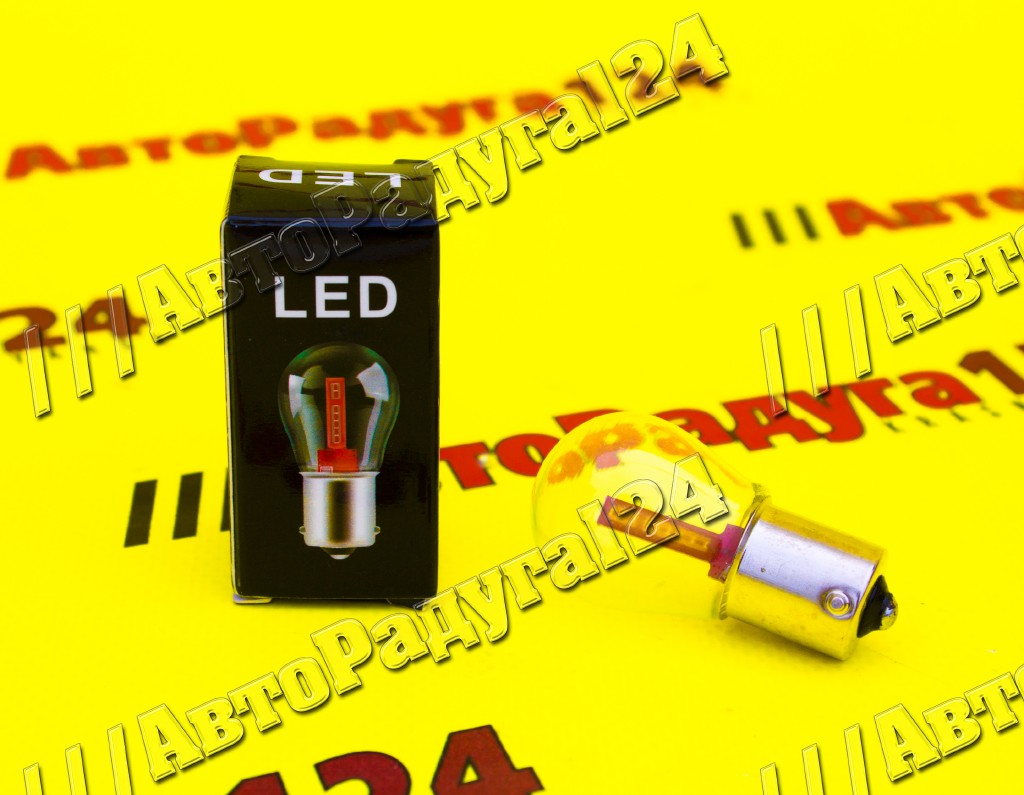 Фотография Автолампа 12V, 21 W светодиодная 2W (цокольная, стоп-сигнал, поворот) (LED1156)